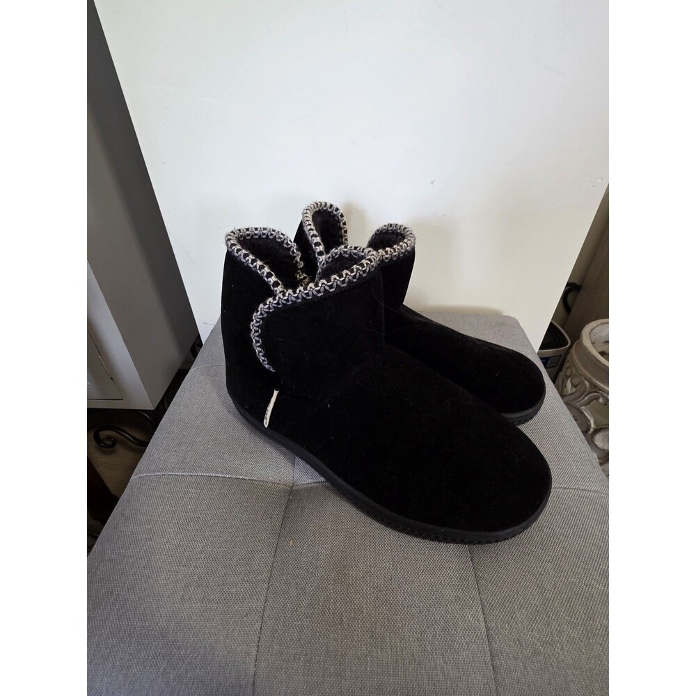 Nice Muk Luks Slip-On Lydia Black Slipper Booties Women’s Sz 7 EuC